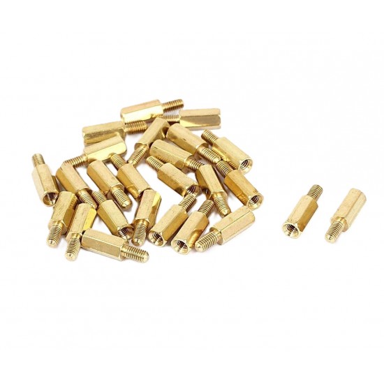 M3x10+6 Hex Male to Female Brass Spacer Stand Off M3x10+6 Hex Male to Female Brass Spacer Stand Off
