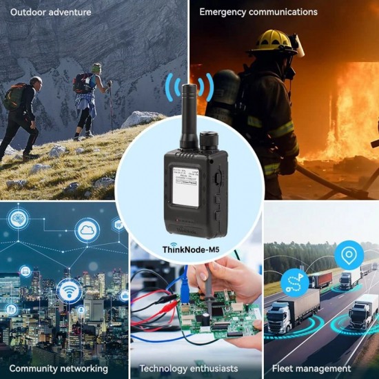 Elecrow ThinkNode M5 Walkie-Talkie Pro- Meshtastic (LoRa) Signal Transceiver |ESP32-S3 | 1.54inch Screen | GPS Function-868/915MHz
