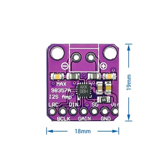 MAX98357A I2S 3W Class D Mini Mono Amplifier Module