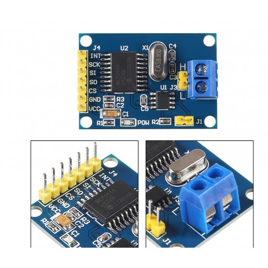 MCP2515 Can Bus Module Board with TJA1050 Receiver SPI Interface