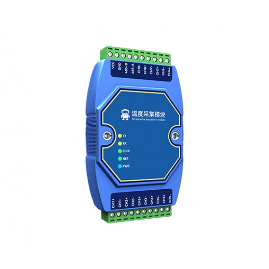 Ebyte ME31-XEXX0800-485 8-channel PT100 Thermal Resistance Temperature Acquisition Module, RS485 interface, Support Modbus RTU Protocol