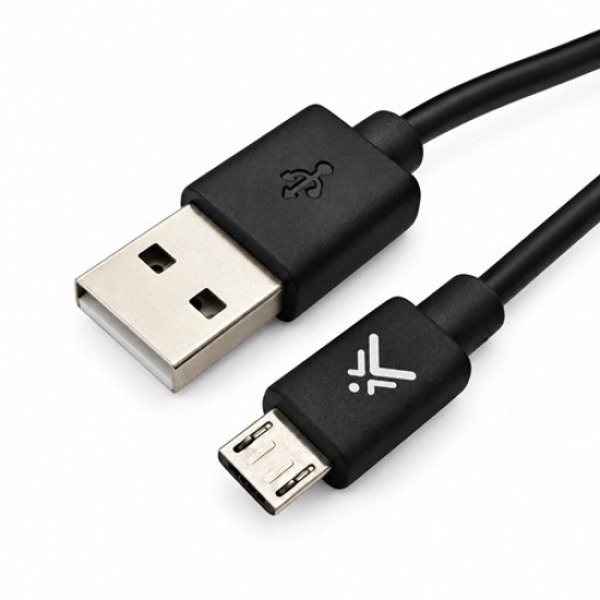USB 2.0 Type A Male to micro B USB Male Cable Length 1 Meters - Black Color
