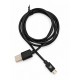 USB 2.0 Type A Male to micro B USB Male Cable Length 1 Meters - Black Color