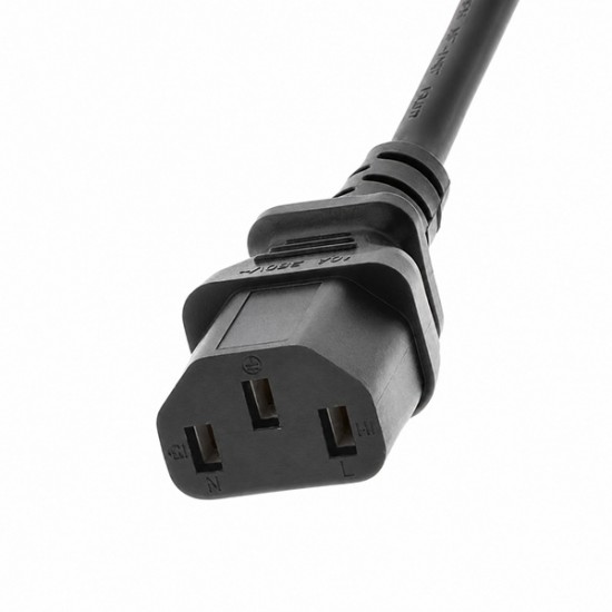 Mean Well EU1-MC13 AC Power Cord with 3 Pin IEC C13 Connector – 250V 10A - 1.8 Meter Cable Length Mean Well EU1-MC13 AC Power Cord with 3 Pin IEC C13 Connector – 250V 10A - 1.8 Meter Cable Length
