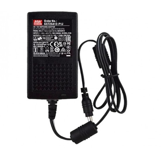 Mean Well GST25A12-P1J 12V 2.08A 25W AC-DC Industrial Power Adapter