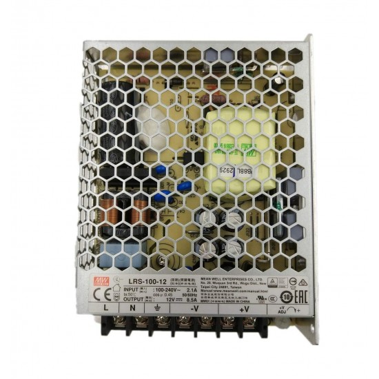 Mean Well LRS-100-12 12V 8.5A 102W Switching Power Supply (SMPS) - Single Output Mean Well LRS-100-12 12V 8.5A 102W Switching Power Supply (SMPS) - Single Output
