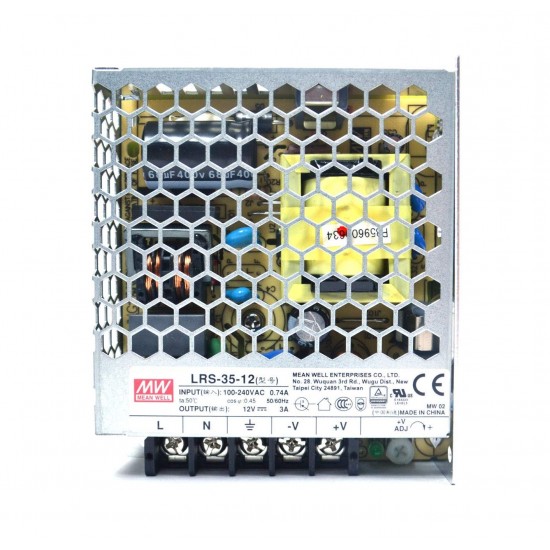 Mean Well LRS-35-12 12V 3A 36W Switching Power Supply (SMPS) - Single Output