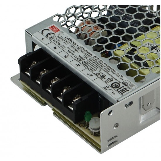Mean Well LRS-50-12 12V 4.2A 50.4W Switching Power Supply (SMPS) - Single Output