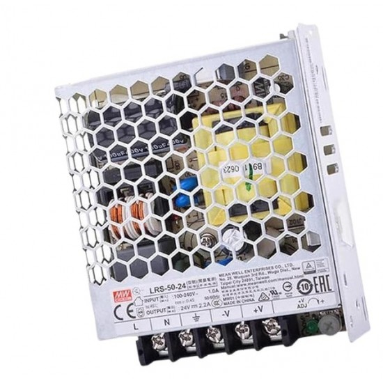 Mean Well LRS-50-24 24V 2.2A 52.8W  Switching Power Supply (SMPS) - Single Output