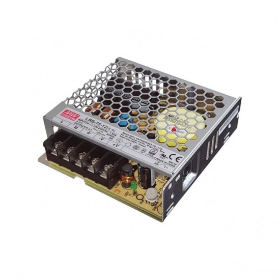 Mean Well LRS-75-12 12V 6A 72W Switching Power Supply (SMPS) - Single Output