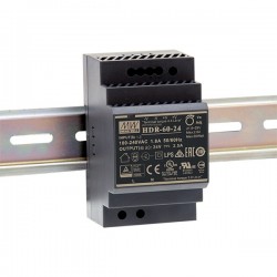 Mean well HDR-60-24 24V 2.2A 60W DIN Rail Power Supply - Single Output Mean well HDR-60-24 24V 2.2A 60W DIN Rail Power Supply - Single Output