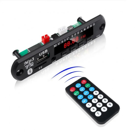 Bluetooth MP3 Decoding Board Module with inbuilt SD Card Slot / USB / FM / and Remote Control