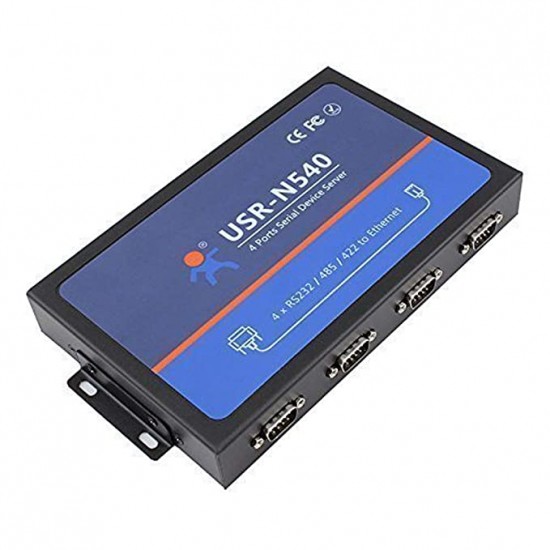 USR-N540 Industrial 4-port RS-232/422/485 Serial to IP Converter