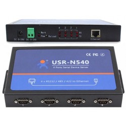 USR-N540-H7 Industrial 4-port RS-232/422/485 Serial to IP Converter (With Power Adapter) USR-N540-H7 Industrial 4-port RS-232/422/485 Serial to IP Converter (With Power Adapter)