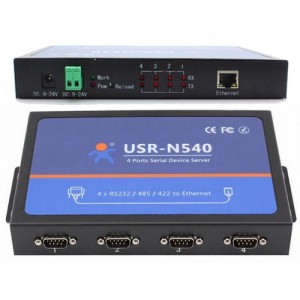 USR-N540-H7 Industrial 4-port RS-232/422/485 Serial to IP Converter (With Power Adapter) USR-N540-H7 Industrial 4-port RS-232/422/485 Serial to IP Converter (With Power Adapter)