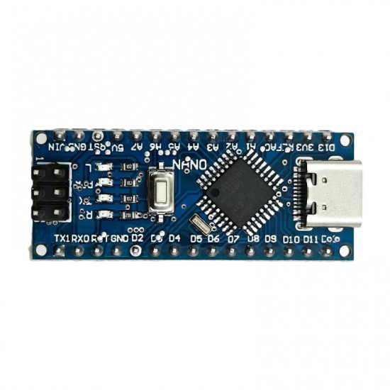 Nano Board with Header - USB Type C Port - Based On ATMEGA328PB Chip 