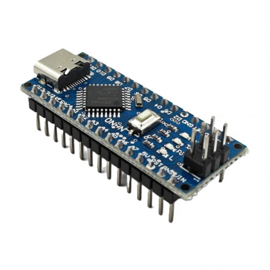 Nano Board with Header - USB Type C Port - Based On ATMEGA328PB Chip 