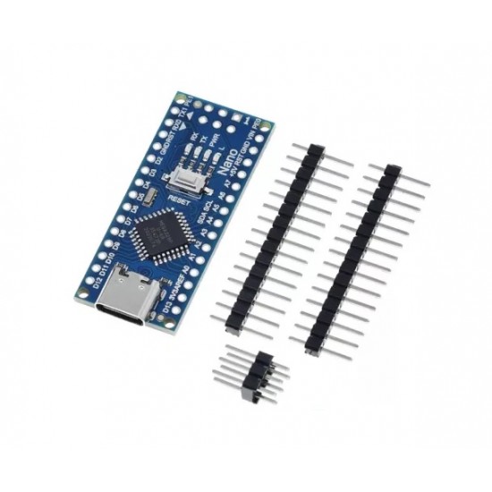 Unsoldered Nano V3.0 - ATmega328P 5V 16MHz CH340G - USB Type C Interface - Without USB Cable