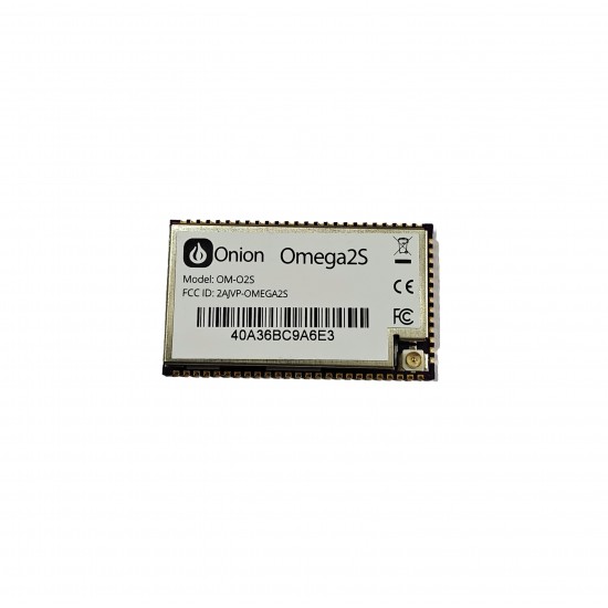 Onion Omega2S OM-O2S 64MB Ram + 16MB Flash Wi-Fi Enabled Linux Compute Module for IoT Applications