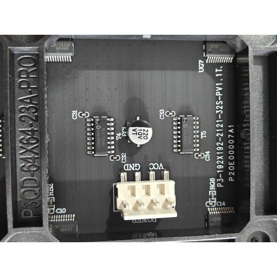 P3 Indoor RGB Full-Color LED Matrix Panel, 3mm Pitch, 64×64 Pixels, 3840Hz Refresh Rate Video Grade Adjustable Brightness - Driver / Chip RUC7258D P3 Indoor RGB Full-Color LED Matrix Panel, 3mm Pitch, 64×64 Pixels, 3840Hz Refresh Rate Video Grade Adjustable Brightness - Driver / Chip RUC7258D
