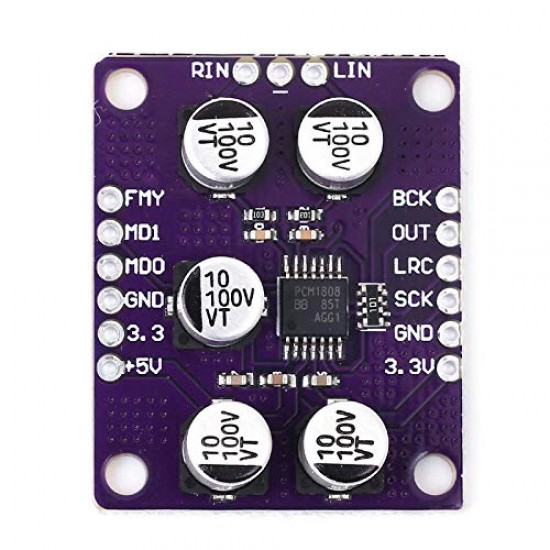 PCM1808 24bit SNR Audio Stereo ADC Single-Ended Analog-Input Decoder Amplifier Board PCM1808 24bit SNR Audio Stereo ADC Single-Ended Analog-Input Decoder Amplifier Board