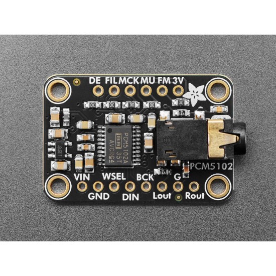 Adafruit PCM5102 I2S Digital Audio DAC Decoder Module - 3.5mm Stereo Output - 112dB SNR Adafruit PCM5102 I2S Digital Audio DAC Decoder Module - 3.5mm Stereo Output - 112dB SNR