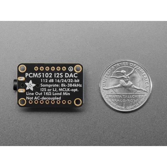 Adafruit PCM5102 I2S Digital Audio DAC Decoder Module - 3.5mm Stereo Output - 112dB SNR Adafruit PCM5102 I2S Digital Audio DAC Decoder Module - 3.5mm Stereo Output - 112dB SNR