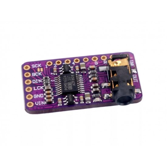 PCM5102 I2S Digital Audio DAC Decoder Module - 3.5mm Stereo Output