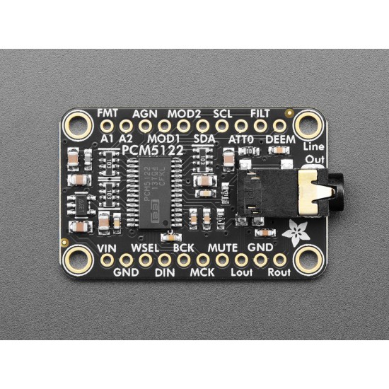 Adafruit PCM5122 I2S DAC Board with Line Level Output - HW, I2C or SPI Adafruit PCM5122 I2S DAC Board with Line Level Output - HW, I2C or SPI