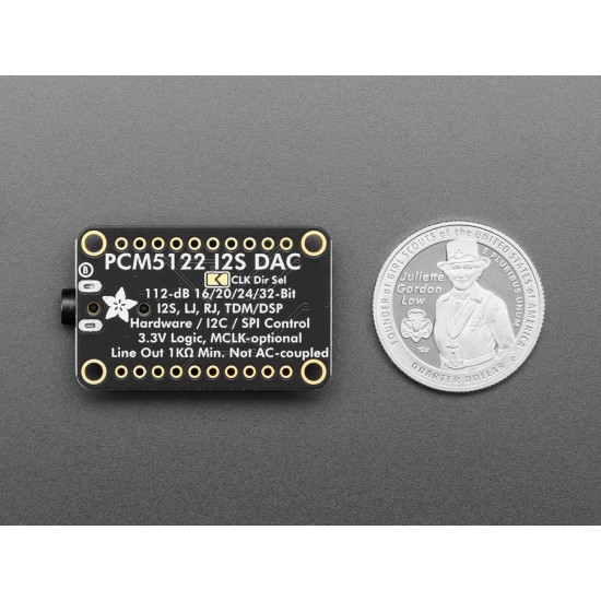 Adafruit PCM5122 I2S DAC Board with Line Level Output - HW, I2C or SPI Adafruit PCM5122 I2S DAC Board with Line Level Output - HW, I2C or SPI