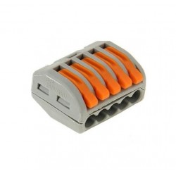 PCT-215 5 Pole Spring Lever Wire Connector Terminal Block for 0.08–2.5mm Cable Connections