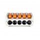PCT-215 5 Pole Spring Lever Wire Connector Terminal Block for 0.08–2.5mm Cable Connections