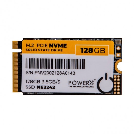 POWERX 128GB NVMe PCIe Gen3x4 M.2 2242 SSD (Solid State Drive) POWERX 128GB NVMe PCIe Gen3x4 M.2 2242 SSD (Solid State Drive)