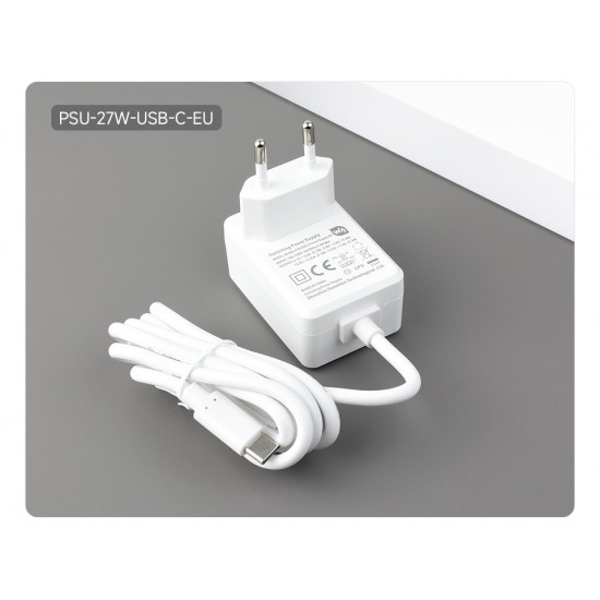 27W USB Type-C Power Supply, PD Power Supply, Suitable for Raspberry Pi 5