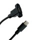 Panel Mount USB Type C Male to Female Extension Cable - 50 CM Length Panel Mount USB Type C Male to Female Extension Cable - 50 CM Length