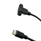 Panel Mount USB Type C Male to Female Extension Cable - 50 CM Length Panel Mount USB Type C Male to Female Extension Cable - 50 CM Length