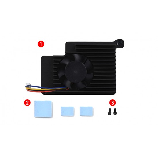 Active Cooler for Raspberry Pi 5, Active Cooling Fan, Aluminium Heatsink, With Thermal Pads
