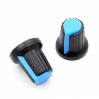 Potentiometer Knob Rotary Switch Cap - Black & Blue