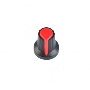 Potentiometer Knob Rotary Switch Cap - Black & Red