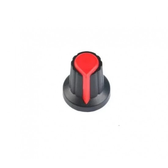 Potentiometer Knob Rotary Switch Cap - Black & Red