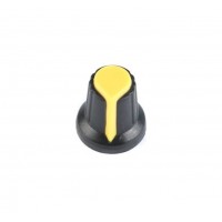 Potentiometer Knob Rotary Switch Cap - Black & Yellow