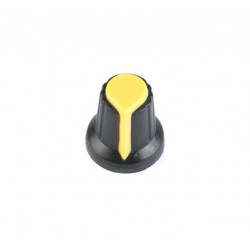 Potentiometer Knob Rotary Switch Cap - Black & Yellow