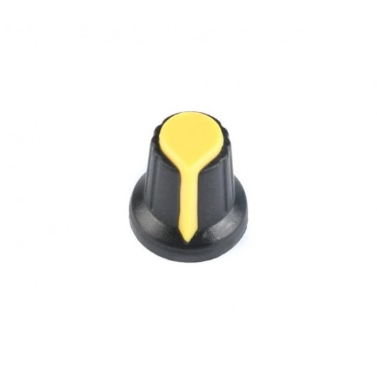 Potentiometer Knob Rotary Switch Cap - Black & Yellow