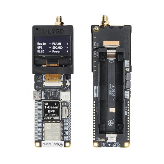 LILYGO T-Beam BPF ESP32-S3 + SX1278 144-148 MHz LoRa Based Wireless Wi-Fi Bluetooth Development Board With 0.96 inch OLED Display (Q438)