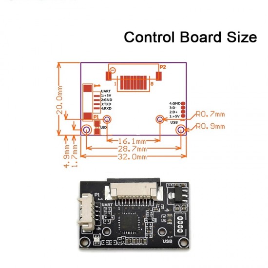 GROW R304S USB/UART Capacitive Fingerprint Sensor Module With 1000 Finger Capacity