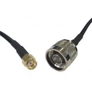 OmniLink RF Cable Assembly RP-SMA Male to N-Type Male RG58 Coaxial Cable 2 Meter Length (OL-C-RPSMAM-NM-2)