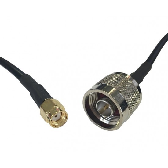 OmniLink RF Cable Assembly RP-SMA Male to N-Type Male RG58 Coaxial Cable 2 Meter Length (OL-C-RPSMAM-NM-2) OmniLink RF Cable Assembly RP-SMA Male to N-Type Male RG58 Coaxial Cable 2 Meter Length (OL-C-RPSMAM-NM-2)