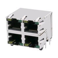 LPJE1075AGNL 2x2 Multi Port RJ45 Ehternet Connector with Integrated Mangnetics and LED