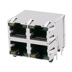 LPJE1075AGNL 2x2 Multi Port RJ45 Ehternet Connector with Integrated Mangnetics and LED LPJE1075AGNL 2x2 Multi Port RJ45 Ehternet Connector with Integrated Mangnetics and LED