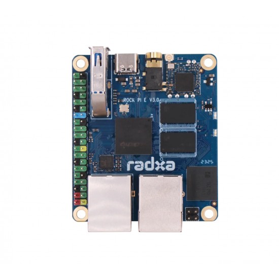 Radxa ROCK Pi Model E 2GB LPDDR4 RAM 8GB eMMC Single Board Computer - Based On Rockchip RK3328 - Wi-Fi 5 & Bluetooth 4.2